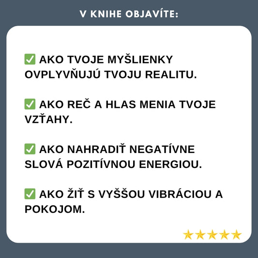 Energia slov! Kniha, ktorá ti zmení spôsob myslenia – a tvoju realitu! + BONUS