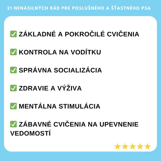Tvoj pes ťahá, neposlúcha a robí si po svojom? 21-dňový plán pre poslušného psa — bez trestov a drahého trénera + BONUS
