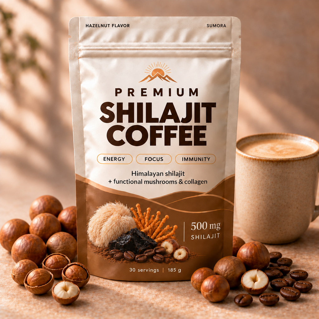 PREMIUM SHILAJIT COFFEE – príchuť lieskový orech